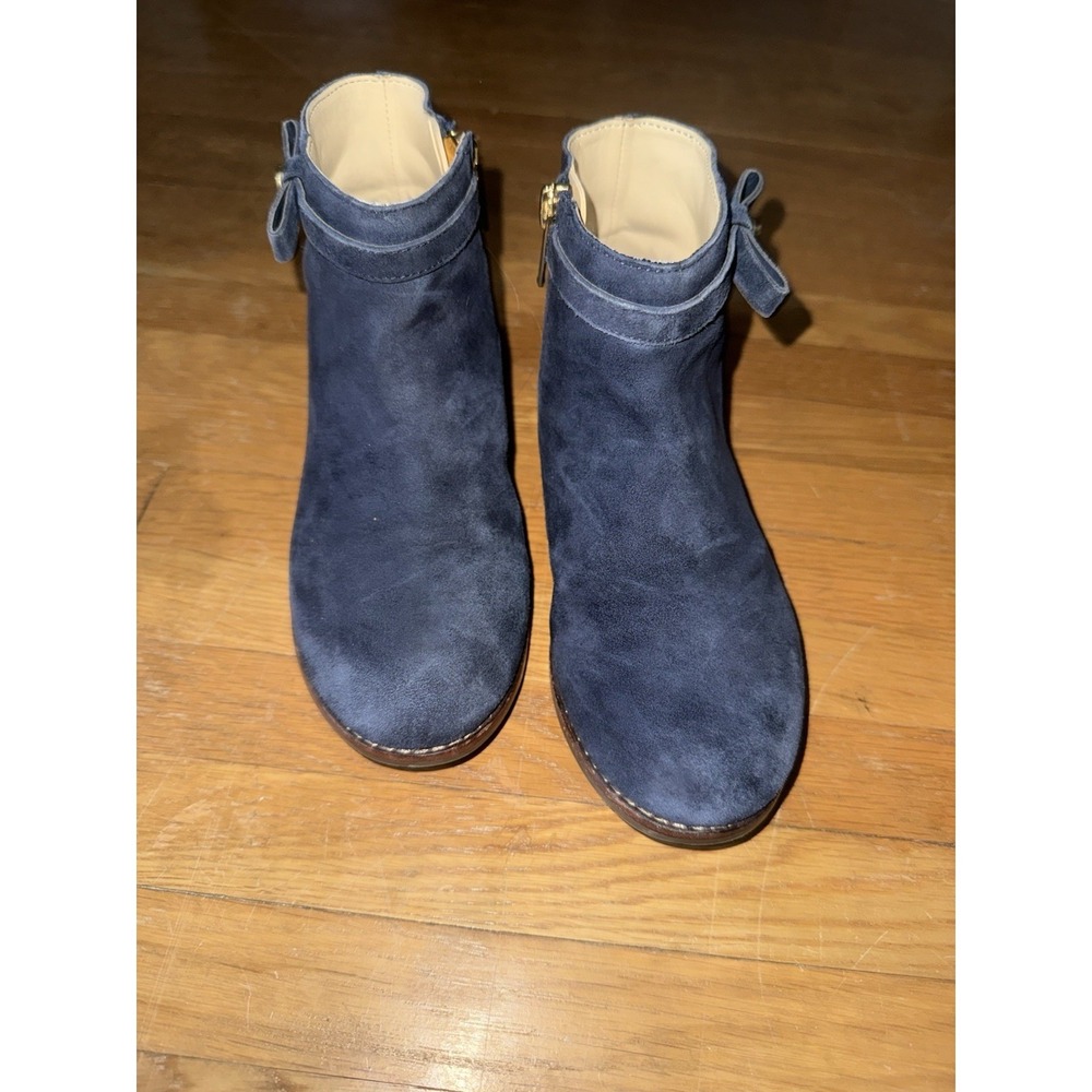 Janie and Jack Girl's Booties Navy Blue Suede Sz 13K